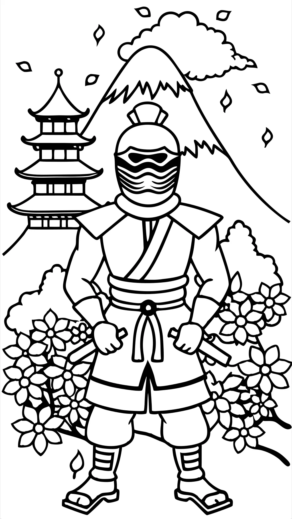 ninja coloring page